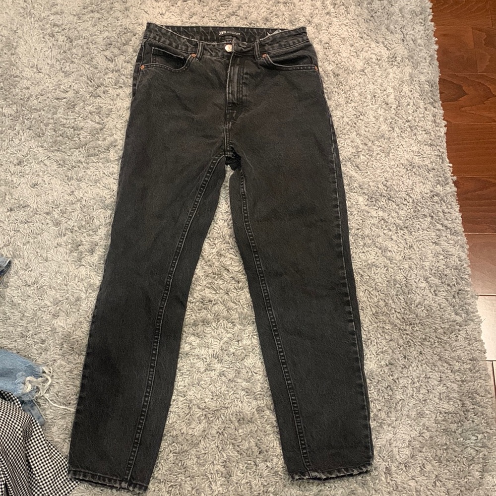 Zara faded black boyfriend jeans - Picture 1 of 4